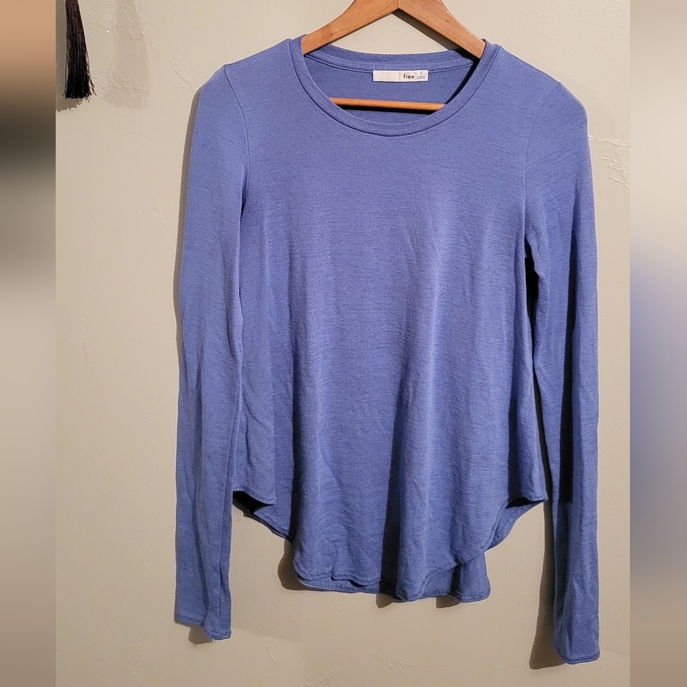Blue Long Sleeve Top